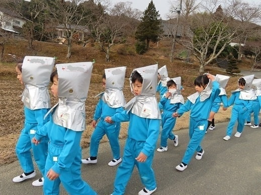 あざみ野こども園の防災訓練の様子