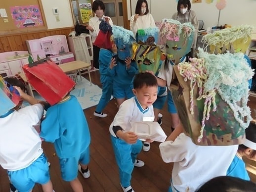 あざみ野こども園の豆まき会