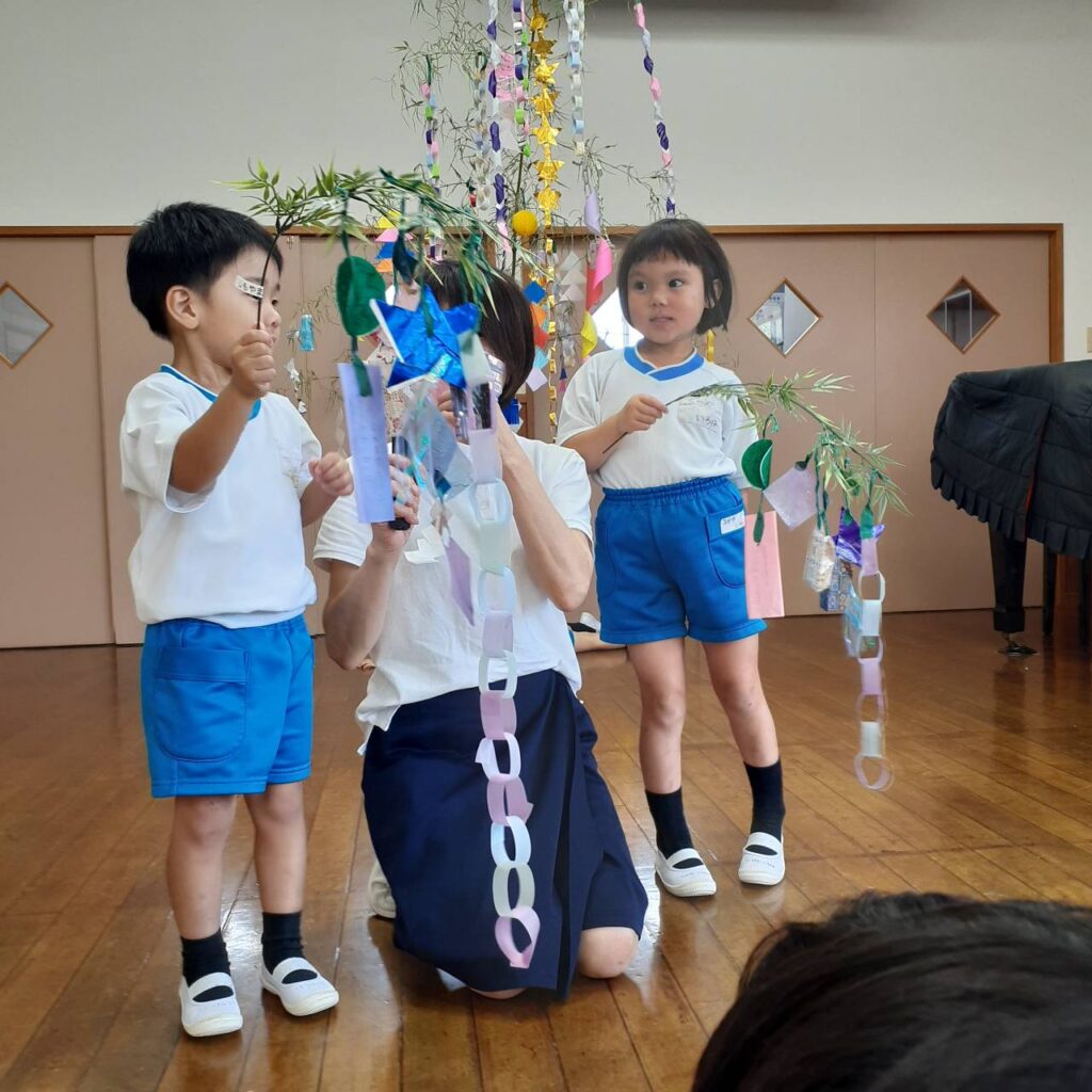 あざみ野こども園の七夕祭りの様子