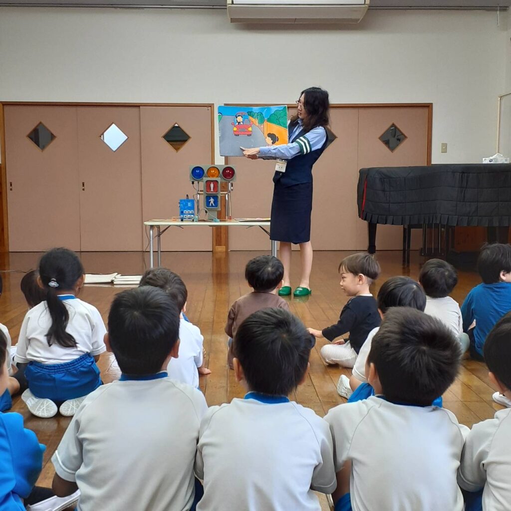 あざみ野こども園交通教室の様子